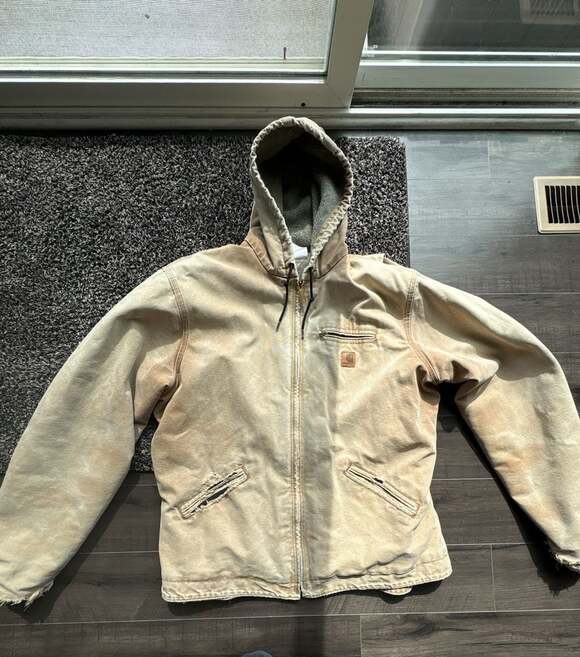 Carhartt Other - Vintage Carhartt J141 Sandstone Sierra Sherpa Lined Hooded Jacket